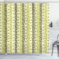 thumbnail image 1 of Ambesonne Dog Lover Shower Curtain, Vertical Foot Print, 69"Wx70"L, Yellow Green Pale Yellow, 1 of 3