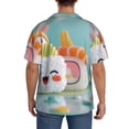 thumbnail image 7 of Balery Kawaii Sushi Characters Delight Men's Casual Button Down Shirt Short Sleeve Textured Summer Cuban Beach Shirts-4X-Large, 7 of 7