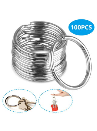 Suuchh Keychain Rings for Crafts Gold, Key Chains Rings Kit Includes Split Key Ring with Chain, 100pcs Jump Rings and 100pcs Screw Eye Pins for Resin