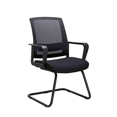 Clatina office guest chair with lumbar support and mid back mesh space air grid series for reception conference room Clearance