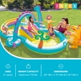 thumbnail image 3 of Intex 11ft x 7.5ft x 44in Dinoland Play Center Kiddie Inflatable Swimming Pool, 3 of 10