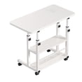 thumbnail image 1 of Bedside Table, Variable Height Bedside Laptop Desk Strong 3 Tier Shelves Easy To Assemble Ergonomic Multifunction with Wheels for Dormitory, 1 of 8