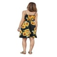thumbnail image 3 of Robes Imprimées Tournesol Maman et Moi Bretelles Épaules Robe Maxi Sans Manches Tenues Assorties Noir Femmes TG, 3 of 7
