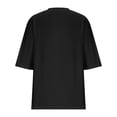 thumbnail image 6 of WREESH Womens Loose Fit V-Neck T-Shirts Casual Sold Color Shirt Fashion Short Sleeved Blouses Summer Tops Black, 6 of 6