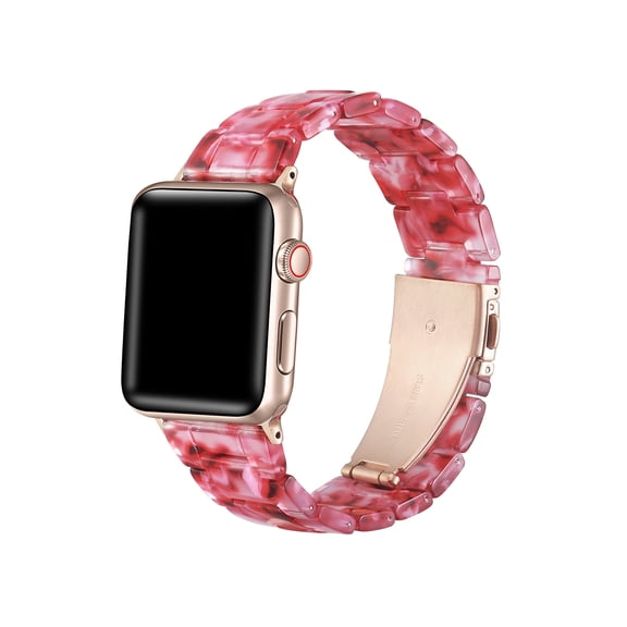Posh Tech Claire Tortoiseshell Resin Replacement Apple Watch Band in Cherry Tortoise