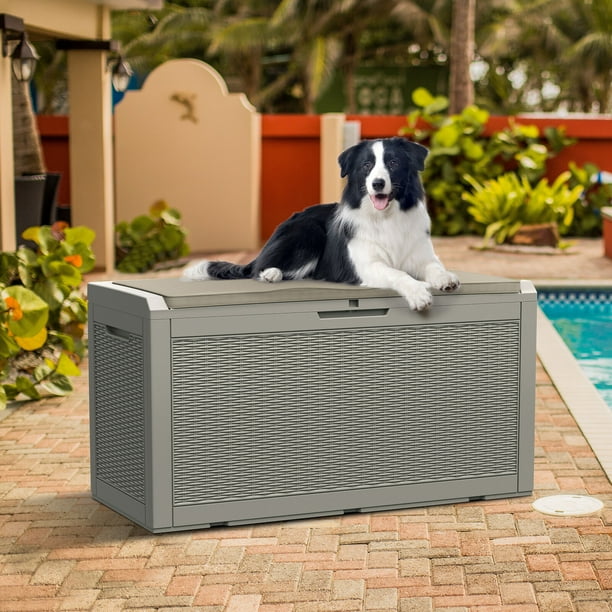 Yitahome 100 Gallon Deck Box Patio Storage Bin Outdoor Container Storage Box New Walmart Com Walmart Com