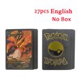 thumbnail image 1 of Gold Pikachu Cards Box Gold Silver Spanish/English/French/German Card Charizard Vmax Gx Game Battle Collection Card Gift, 1 of 5