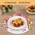 thumbnail image 4 of Spring Pink Wisteria Flowers Round 13 Inch Placemats Set of 8, Rustic Floral Branches HeatResistant Non Slip Place Mats for Dining Table, Wipeable Braided Kitchen Table Mats for Housewarming, 4 of 9