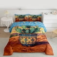 thumbnail image 3 of Homewish Desert Plant Cactus Queen Comforter Set,Tropical Botanical Bedding Sets,Orange Green Bedding Comforter Set For Girls Kids,Breathable Home Decor Reversible,3pcs, 3 of 9