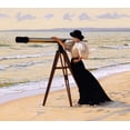 thumbnail image 2 of Quidley, Peter 17x15 Gold Ornate Wood Framed with Double Matting Museum Art Print Titled - Outlook, 2 of 4