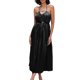 thumbnail image 1 of Vestido Halter Plisado Vestido halter plisado para mujer Vestidos con espalda abierta Color sólido Vestido sexy (Negro S) Ygjytge para Mujer Negro T L, 1 of 8