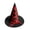 Red, variant on Halloween Witch Hat with Decorative Ribbon,Black Velvet,Wizard Hat,Cosplay Accessories,Dress Up Prop Purple