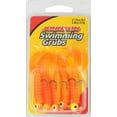 thumbnail image 2 of Johnson Swimming Grub Fishing Lure, Chartreuse-Orange, 1/8 oz, 2 of 4