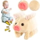 thumbnail image 1 of Juguete Eléctrico Cerdo Peluche Cochinillo Interactivo Realista (marrón Claro), 1 of 9