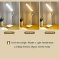 thumbnail image 2 of Lámpara De Escritorio Led Inalámbrica Recargable Usb Batería De 1500 Mah, Intensidad Regulable Táctil Modos De 3 Colores, Lámpara De Mesa De Lectura Para La Mesita De Noche Del Dormitorio De Los, 2 of 5