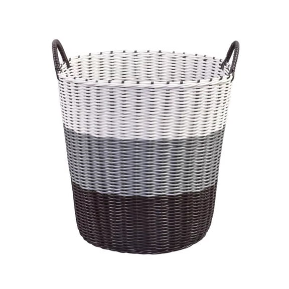 Portable Foldable Laundry Basket Woven Rattan-Style Toys Storage Basket Wicker Baskets