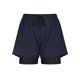 thumbnail image 4 of Ceisia Men's Fake Two Piece Double Layer Quick Dry Breathable Sports Fitness Shorts Cropped Training Pants Dark Blue Size-L Gifts, 4 of 5