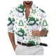 thumbnail image 3 of Camisa informal de manga larga con botones para hombre, con estampado 3D de muñeco de nieve navideño, para exteriores, ropa para hombre, día de Navidad 2024, 3 of 5