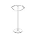 thumbnail image 2 of YIMWNYI Rotating Acrylic Necklace Organizer with Hooks, Clear Jewelry Stand for Necklaces, Chains, Pendants, Bracelets, and Rings, 360° Rotating Display Tree Rack, 2 of 7