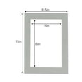 thumbnail image 3 of Mid Grey Acid Free 8.5x11 Picture Frame Mats with White Core Bevel Cut for 5.5x8.5 Pictures - Fits, 3 of 4