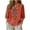 Orange, variant on Njagoc3 Cotton Linen Tops for Women Ethnic Embroidered V Neck Top | 3/4 Sleeve Boho Floral Relaxed Blouse | Versatile Loose Fit for Fall Casual Daily Wear and Vacation,Beige,XL