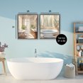 thumbnail image 3 of Stupell Industries Serenity Bath Bathroom Interior 2 Piece Gray Framed Floater Canvas Set design by Kim Allen, 31 x 25, 3 of 9