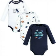 Hudson Baby Cotton Long-Sleeve Bodysuits, 3- Pack, Newborn- 24 Months