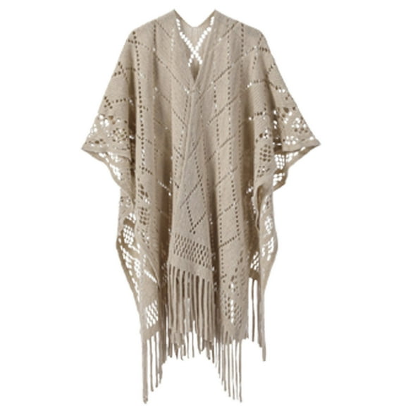 Jamicy Scarves & Shawls for Women Knit Hollow Shawl Wrap Open Front Cardigan Outwear Tassel Blanket Lightweight Ladies Casual Poncho Sweater Christmas Gifts