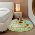 thumbnail image 3 of Round Area Rug 8ft,Watercolor Farm Sunflowers Washable Carpet Non-Slip Runner Accent Rugs Indoor Floor Mat for Bedroom Living Room Decor,You Are My Sunshine, 3 of 9