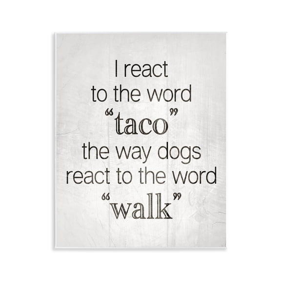 Stupell Industries Funny React To Taco Food & Beverage Painting Unframed Art Print Wall Art, 11 x 14