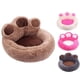 thumbnail image 2 of Winter Dog Bed Bear Paw Shape Soft Sofa Washable Short Plush Indoor and Outdoor Medium Large Dogs Bed Warm Mat Pet Accessories ShopWise Round, 2 of 10
