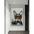 thumbnail image 3 of HomeRoots 529388 Black & White Fabric Dog Wall Decor, 3 of 3