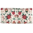 thumbnail image 7 of Yayeee Kitchen Curtains Tier Set of 2 Light Filtering 57"x24" Over Sink Window Panels, Christmas Floral, 7 of 7