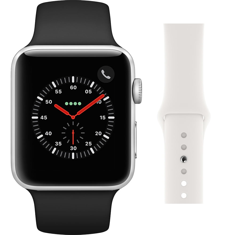 Apple Watch Series 3 42mm Smartwatch (GPS + Cellular, Silver Aluminum