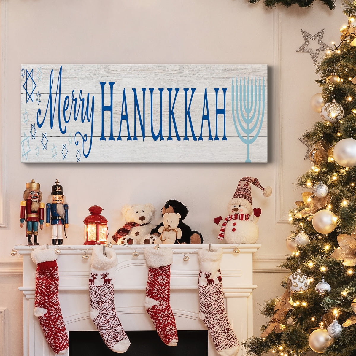 Happy Hanukkah II Premium Gallery Wrapped Canvas - Ready to Hang
