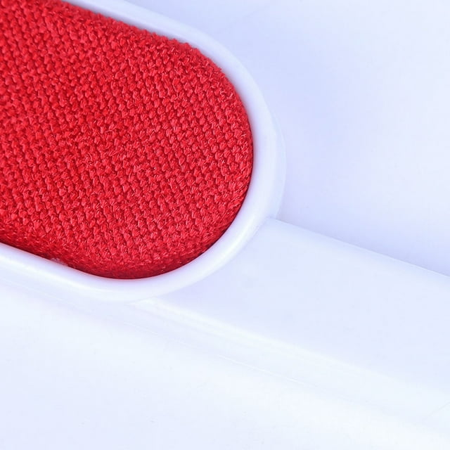 ETHZZLE Electrostatic Brush for Lint Static Remover Brush in Red and White 1Pack
