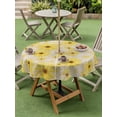 thumbnail image 4 of Outdoor Tablecloths with Umbrella Hole & Zipper, Farmhouse Daisy Round Tablecloths 60 Inch, Spring Watercolor Yellow White Floral Beige Waterproof Table Cloth, Patio/Pool/Picnic Table Covers, 4 of 8