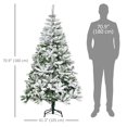 thumbnail image 3 of HOMCOM Snow Flocked Artificial Christmas Tree with Realistic Branches Tips, 3 of 10