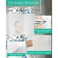thumbnail image 4 of Anzona No Hook Shower Curtains, Blue Spring Floral Standard Bathtub Curtains with Snap in Liner, Birds Summer Flowers Botanical Waterproof Washable Fabric Bathroom Shower Curtain Sets, 72" x 72", 4 of 4
