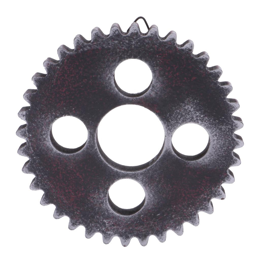 12cm Industrial Wood Wooden Gear Home Bar Cafe Wall Hanging Decoration #C 