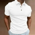 thumbnail image 2 of adviicd Polo T Shirts for Men Men's Short Sleeve Polo Shirt Moisture Wicking PerformanceGolf Polo White,XXL, 2 of 5