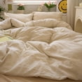 thumbnail image 4 of Juego de Ropa de Cama LifeTB Queen 3 Piezas Microfibra Cuadro Vichy Beige, 4 of 9