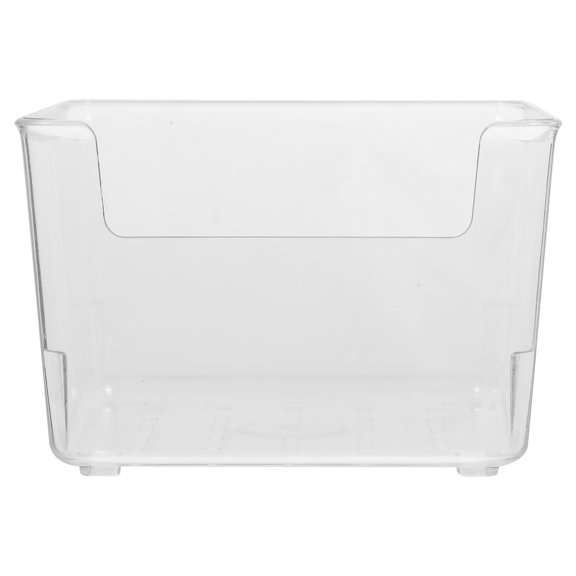 OHOIOLLA Clear Note Pad Storage Box for Desk, Office Memo Organizer, Small Notepad Holder to Prevent
