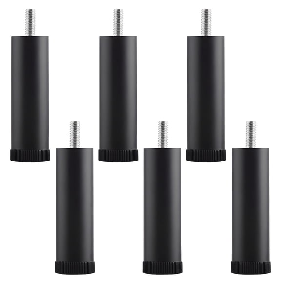 6PCS Furnitures Height Adjusters 3.4 Inch Bed Risers Metal Base Thread Quick Install Metal Bed risers