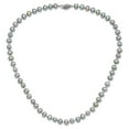 thumbnail image 4 of Auriga Fine Jewelry 925 Sterling Silver Rhodium 6-7 mm Grey FWC Pearl Necklace for Women 16", 4 of 7