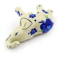 thumbnail image 2 of Polmedia Polish Pottery Bleu-belle Fleur Elephant Figurine, 2 of 6