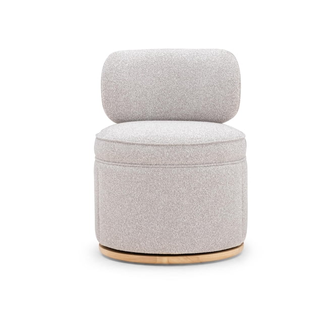 Pemberly Row Contemporary Gray Textured Fabric Swivel Desk Chair