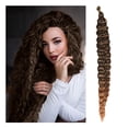 thumbnail image 2 of Eqslft Ocean Wave Crochet Hair, Deep Wave Curly Braiding Hair Extensions,Bundles Brazilian Hair Weave Bundles, Curly Extensions for Boho Braids, 2 of 7