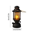 thumbnail image 3 of Electronic Candle Ambient Light Mini Oil-Lamp LED Night Light, Flameless Flicker, Cord-Free Plastic Lantern with Hanging Loop & Bottom Switch, Safe Holiday Décor for Bedroom, Centerpieces, 3 of 7