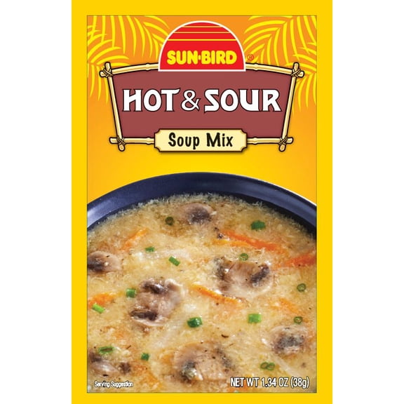 Sun Bird Hot & Sour Soup Mix, Made with Chicken Broth, 1.34 oz